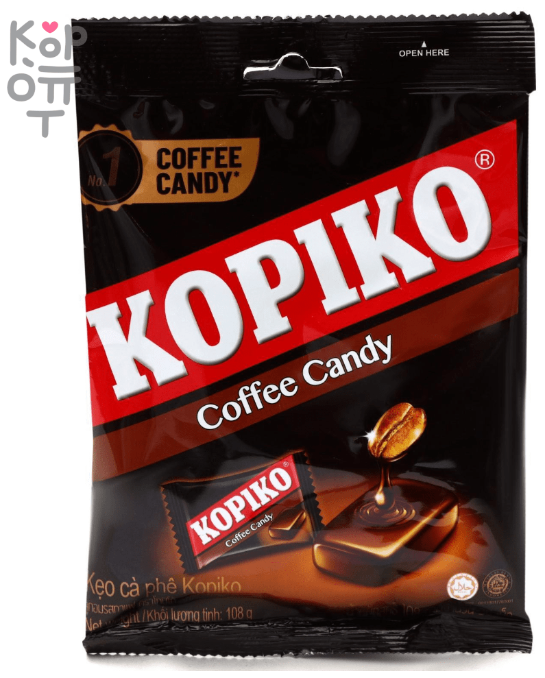 Кофейные леденцы Kopiko Coffee Candy, пакет 108 г - фотография № 4