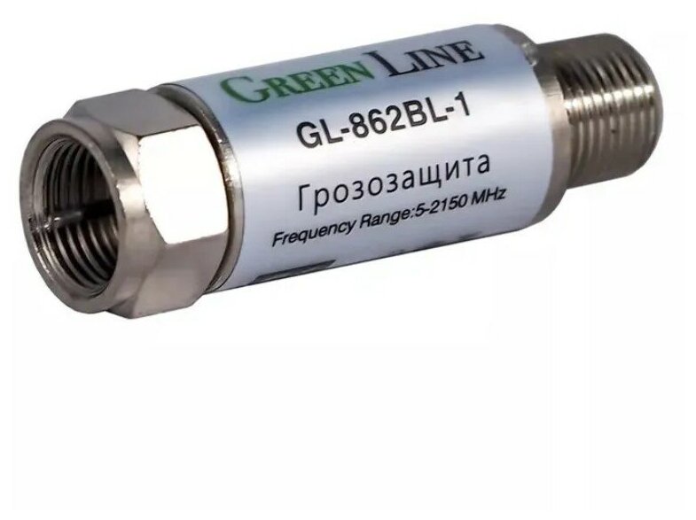 Грозозащита для коаксиального кабеля Green Line GL-862BL-1 диапазон 5-2150 мГц (2 шт)