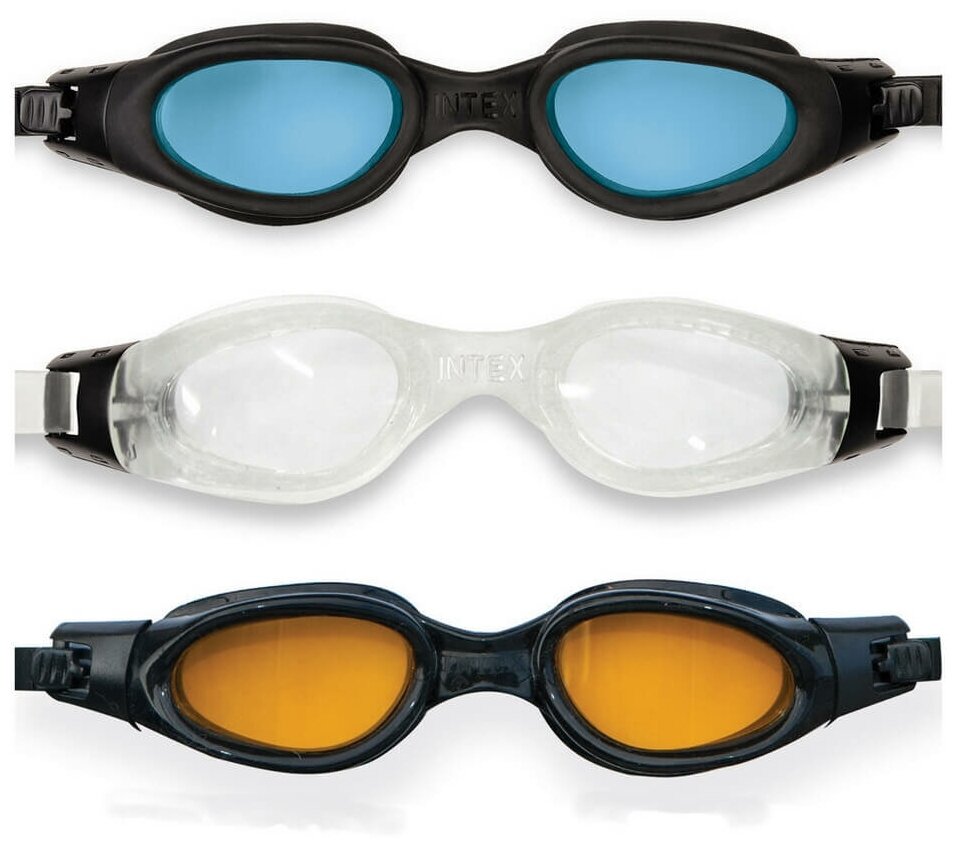 Очки для плавания INTEX Comfortable Goggles черный от 14 лет 55692