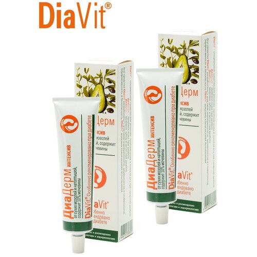 Комплект DiaVit Крем для ног Диадерм Интенсив 75 мл. х 2 шт.