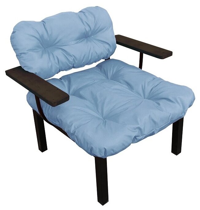Кресло дачное, серая подушка - фотография № 2