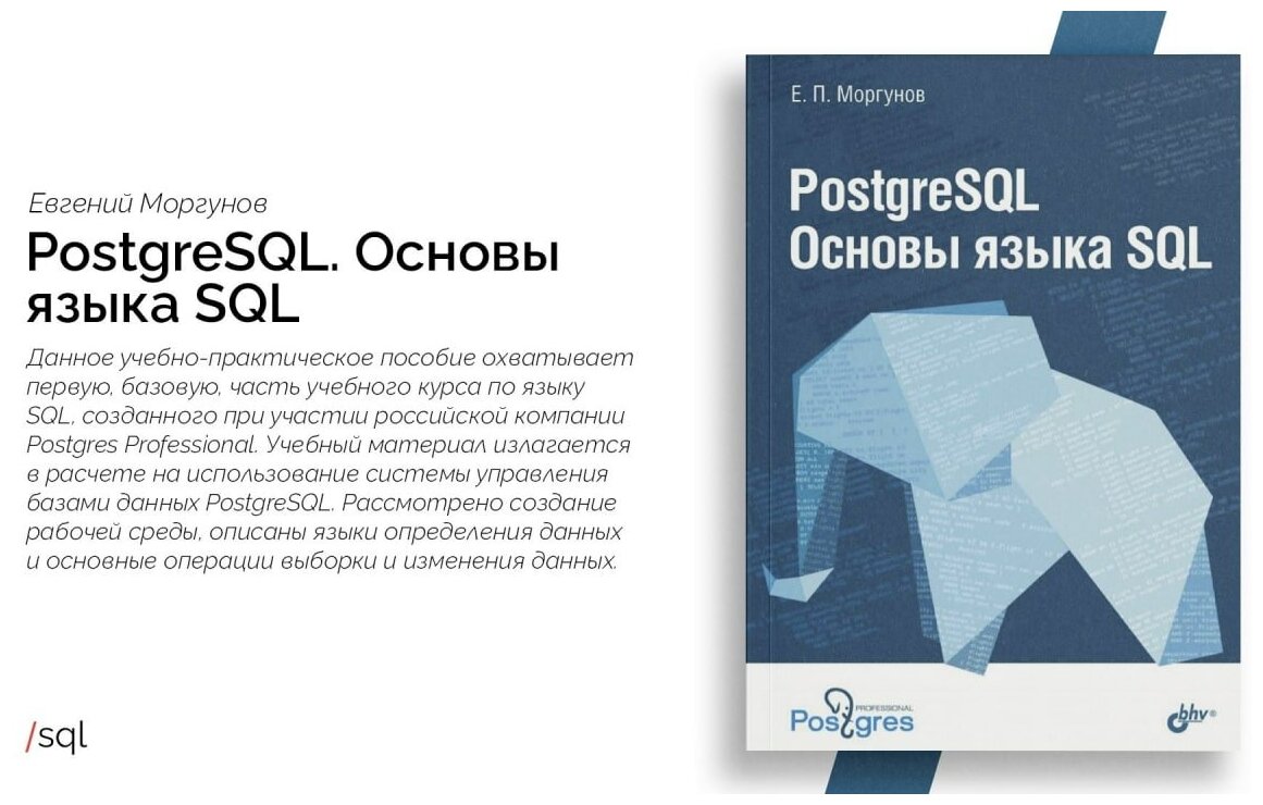 PostgreSQL. Основы языка SQL. (Моргунов Евгений Павлович) - фото №2