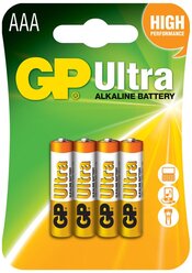 Батарейки GP Ultra Alkaline AAA 4 шт 24AU-U4