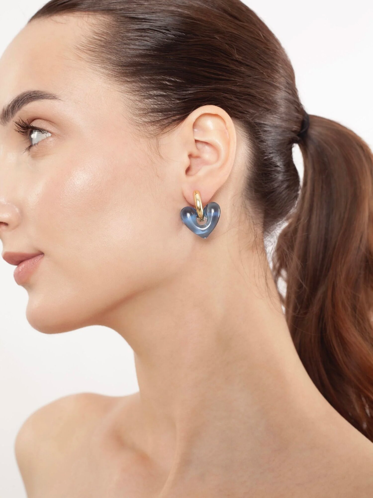 Серьги FETISH, размер 45 мм, синий/золотой — фото 1