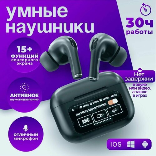 Беспроводные наушники APods Pro2 с экраном и шумоподавлением - Bluetooth гарнитура - USB Type-C 1294₽