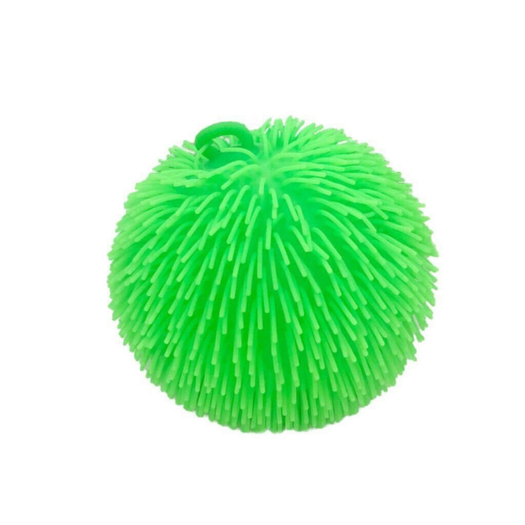 Игрушка-антистресс надувной "волосатый" шар зеленый