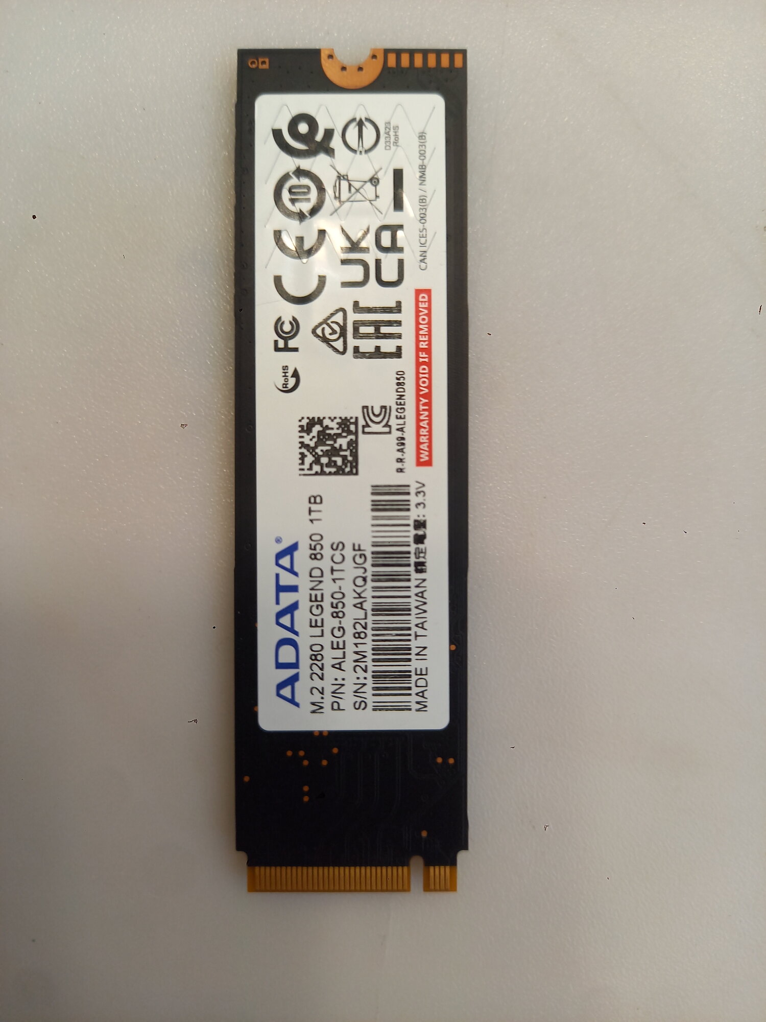 Накопитель SSD 1 Tb M.2 2280 M ADATA LEGEND 850 ALEG-850-1TCS