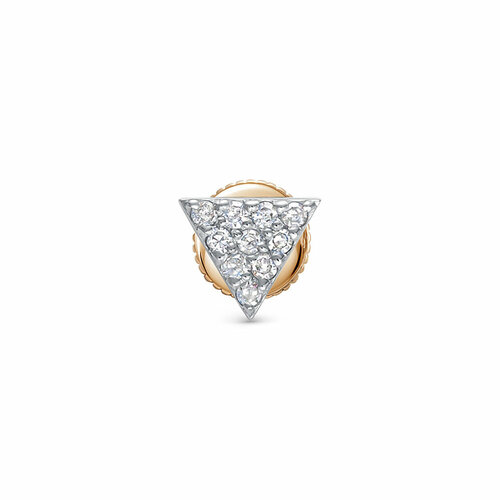 Пирсинг Vesna jewelry красное золото 585 проба родирование бриллиант средний вес 048 гр золотистый 15476₽