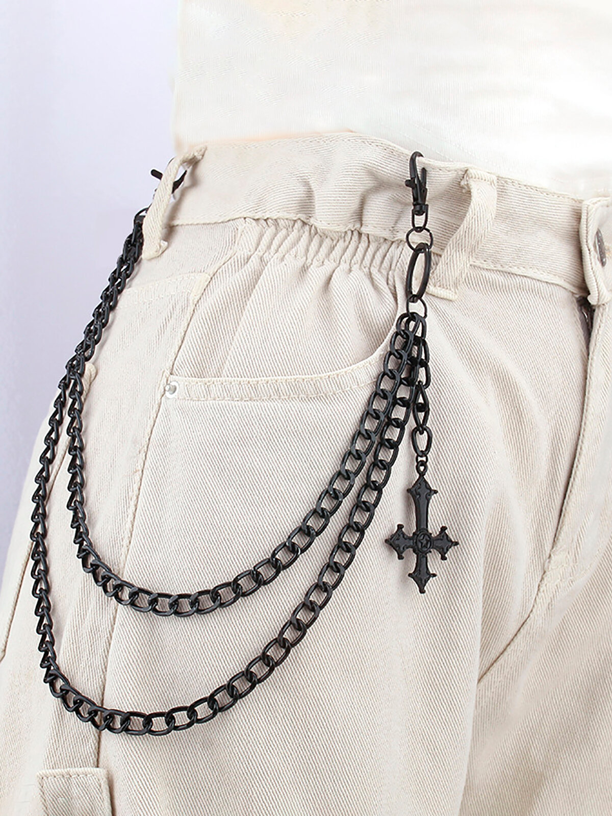 Цепочка на джинсы  для женщин, чёрный — фото 1