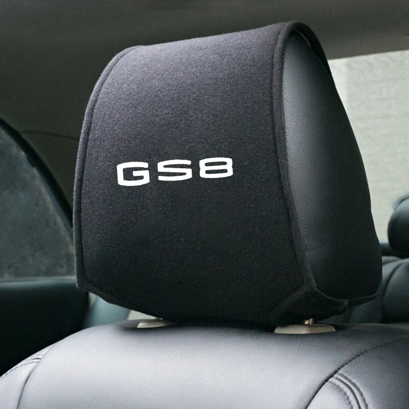 2 шт. защитный чехол на подголовник автомобильного сиденья для GAC Trumpchi GS8 MK2 2021 2022 2023 2024 2025 аксессуары для интерьера автомобиля GS8, Black Color 2pcs