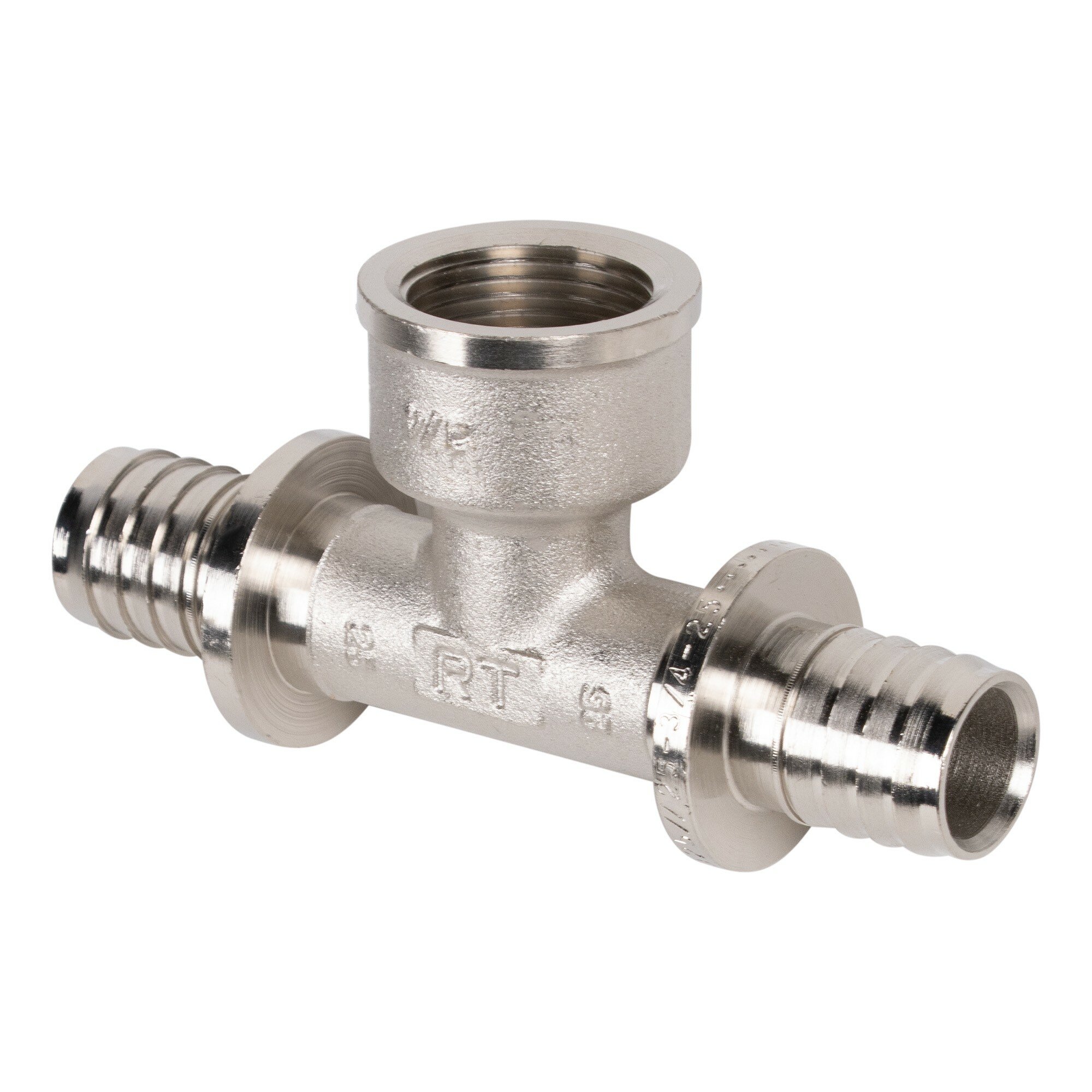 Тройник Royal Thermo, с наружной резьбой, латунь, никелированное покрытие, 25х3/4"25, 2 шт. — фото 1