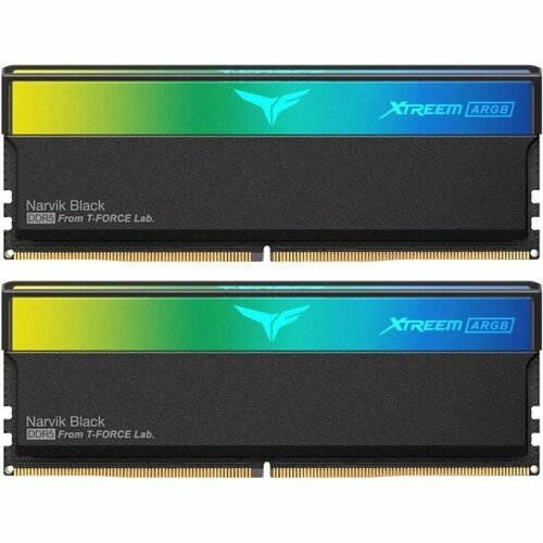 Оперативная память Teamgroup T-Force Xtreem ARGB 32Gb 2x16Gb DDR5-8000 DIMM Black FF9D532G8000HC38DDC01 21080₽