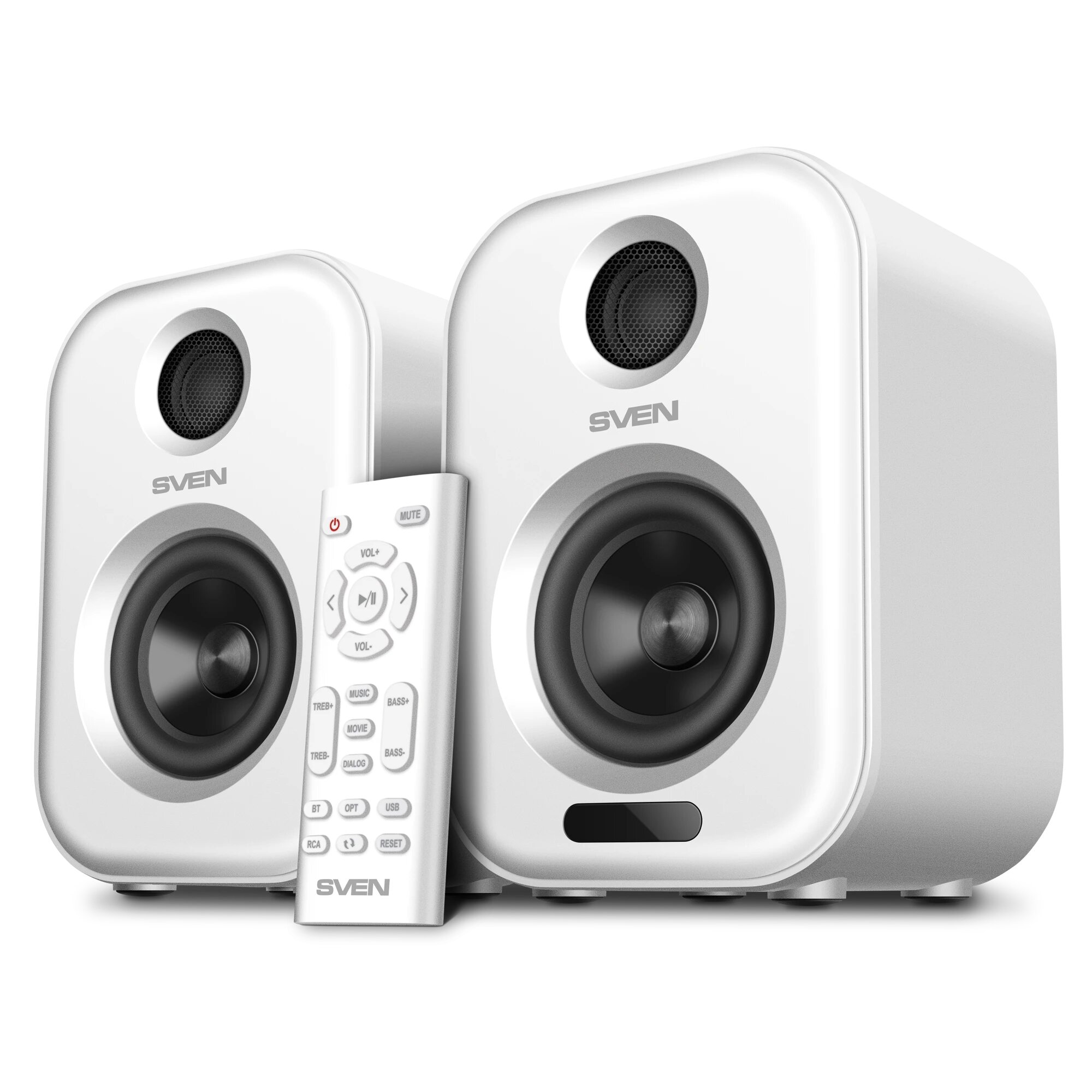 Колонки SVEN MC-5, белый (50 Вт, беспроводной ПДУ, Bluetooth)
