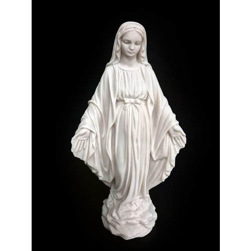 Статуэтка Дева Мария (Мадонна), высота 23см. Мраморная крошка. Цвет белый.