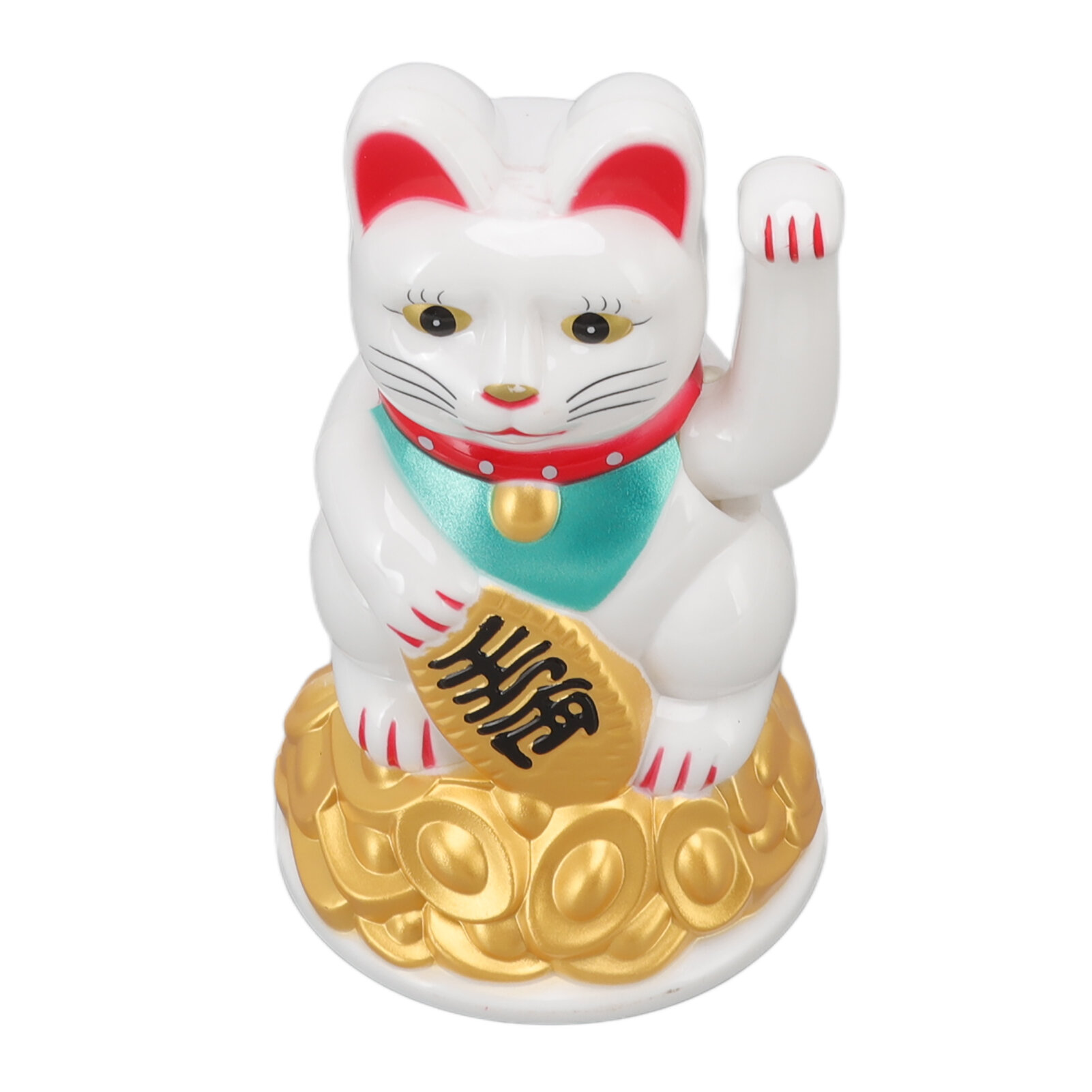 Украшение Lucky Cat, махающее рукой, пластиковая электрическая скульптура кошки для украшения дома, подарок, 4,5 дюйма, белый MLY45C