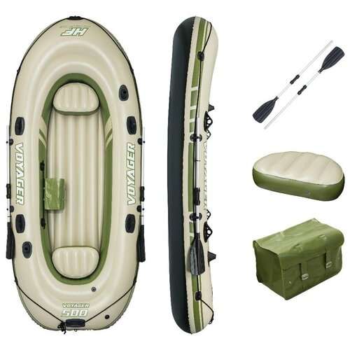 фото Надувная лодка bestway 65001 bw 348х141см с вёслами