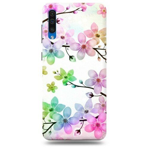 Дизайнерский силиконовый чехол для Samsung Galaxy A30s Органические цветы