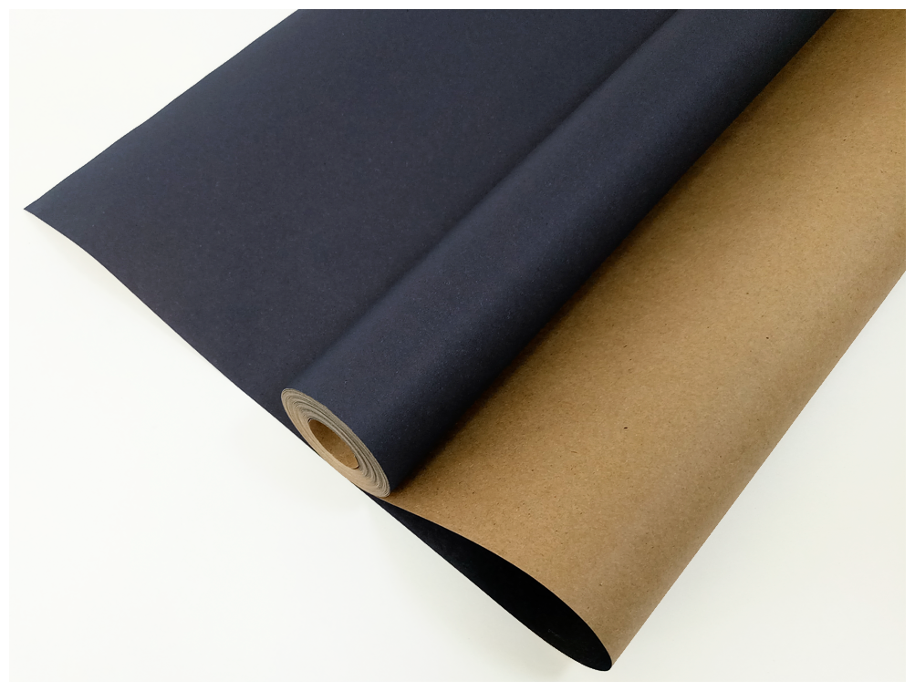 Упаковочная бумага Крафт, Экошик, Темно-синий, 0,7 х 10 м, 1 шт.