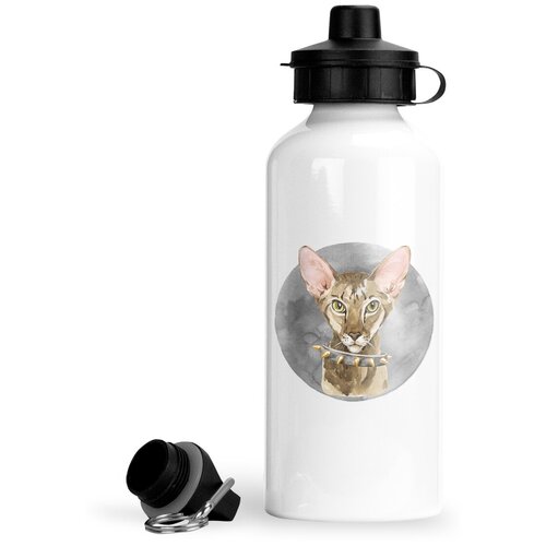 фото Спортивная бутылка кошки ориентал в ошейнике с шипами luzimuzi