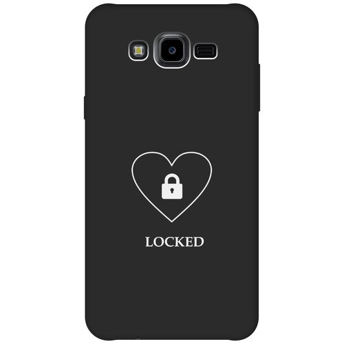 Матовый чехол Locked W для Samsung Galaxy J7 Neo / Самсунг Джей 7 Нео с 3D эффектом черный матовый soft touch силиконовый чехол на samsung galaxy j7 neo самсунг джей 7 нео с 3d принтом hands w черный