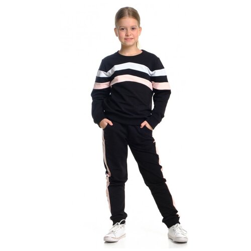 Спортивный костюм для девочки Mini Maxi, модель 7256, цвет черный, размер 122