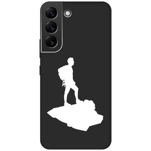 Матовый чехол Trekking W для Samsung Galaxy S22 / Самсунг С22 с 3D эффектом черный матовый чехол sarcasm w для samsung galaxy s22 самсунг с22 с 3d эффектом черный