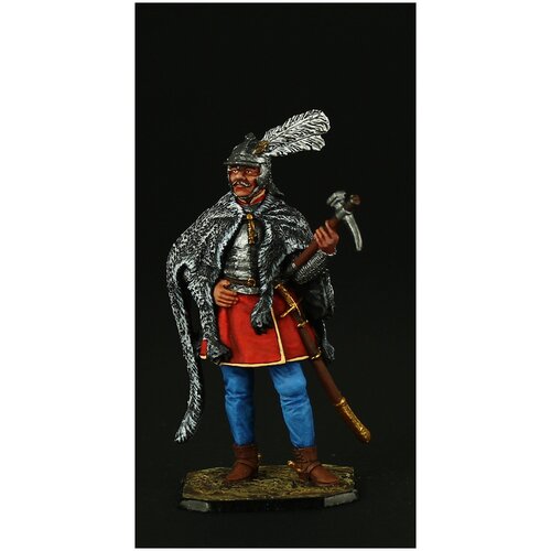 Оловянный солдатик SDS: Польский гусарский товарищ, 1600-20 гг оловянный солдатик sds асигару япония 1600 год