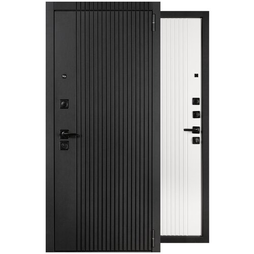 Дверь входная металлическая квартирная Вертикаль 860х2050 левая (МДФ/МДФ)