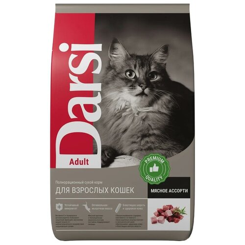 Darsi 1,8 кг сухой корм д/кошек, Adult Мясное ассорти корм для кошек darsi adult мясное ассорти 1 8кг