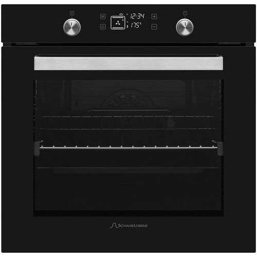 Электрический духовой шкаф встраиваемый Schaub Lorenz SLB EY6943 78лчерное стекло гриль конвекция пицца размораживание 4299000₽