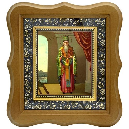 Спиридон Тримифунтский Святитель чудотворец. Икона на холсте. спиридон тримифунтский святитель чудотворец икона на холсте