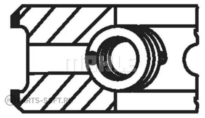 Кольца dm.84.50 STD [1.2-1.5-2] 1 ПОР. MAHLE / арт. 028RS001240N0 - (1 шт)