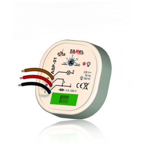 Zamel Таймер лестничный 10с-16мин 300Вт плавное вкл/выкл IP40 в монт. кор. д60