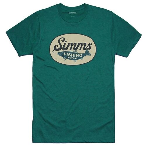 simms бейсболка small fit trout icon trucker sterling унисекс активный отдых Simms Футболка Trout Wander T-Shirt dark teal heather, Мужской, XL активный отдых