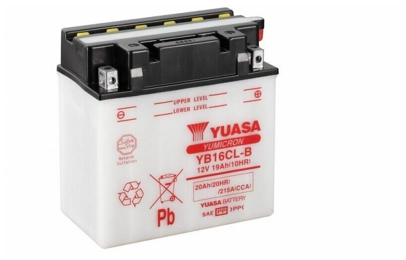 Мото аккумулятор YUASA YB16CL-B