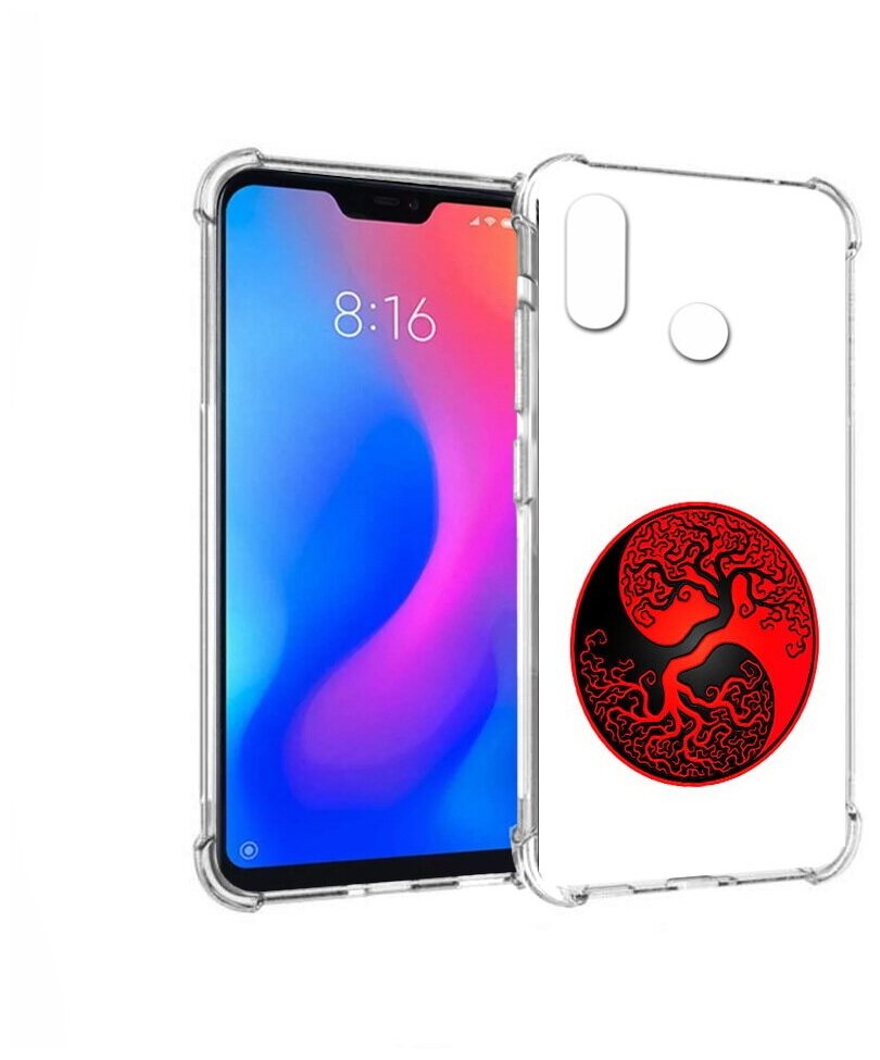 Чехол задняя-панель-накладка-бампер MyPads инь янь дерево для Xiaomi Redmi 6 Pro/Xiaomi Mi A2 Lite противоударный