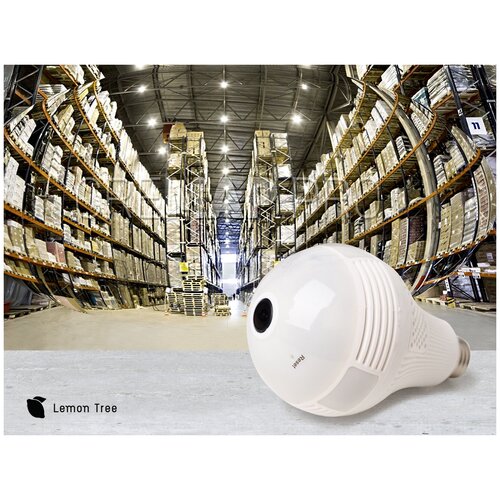 Панорамная беспроводная ip камера Lemon Tree Wi-Fi лампочка v380s 2 мегапикселя Белый удалено 178900₽