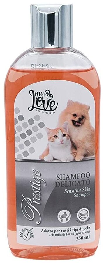 Деликатный шампунь для собак и кошек, MyLove Shampoo Delicato (концентрат) ,250 мл