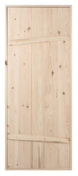 Дверной блок для бани, 170×70см, из сосны, на клиньях, массив, "Добропаровъ" 4271556 - фотография № 2