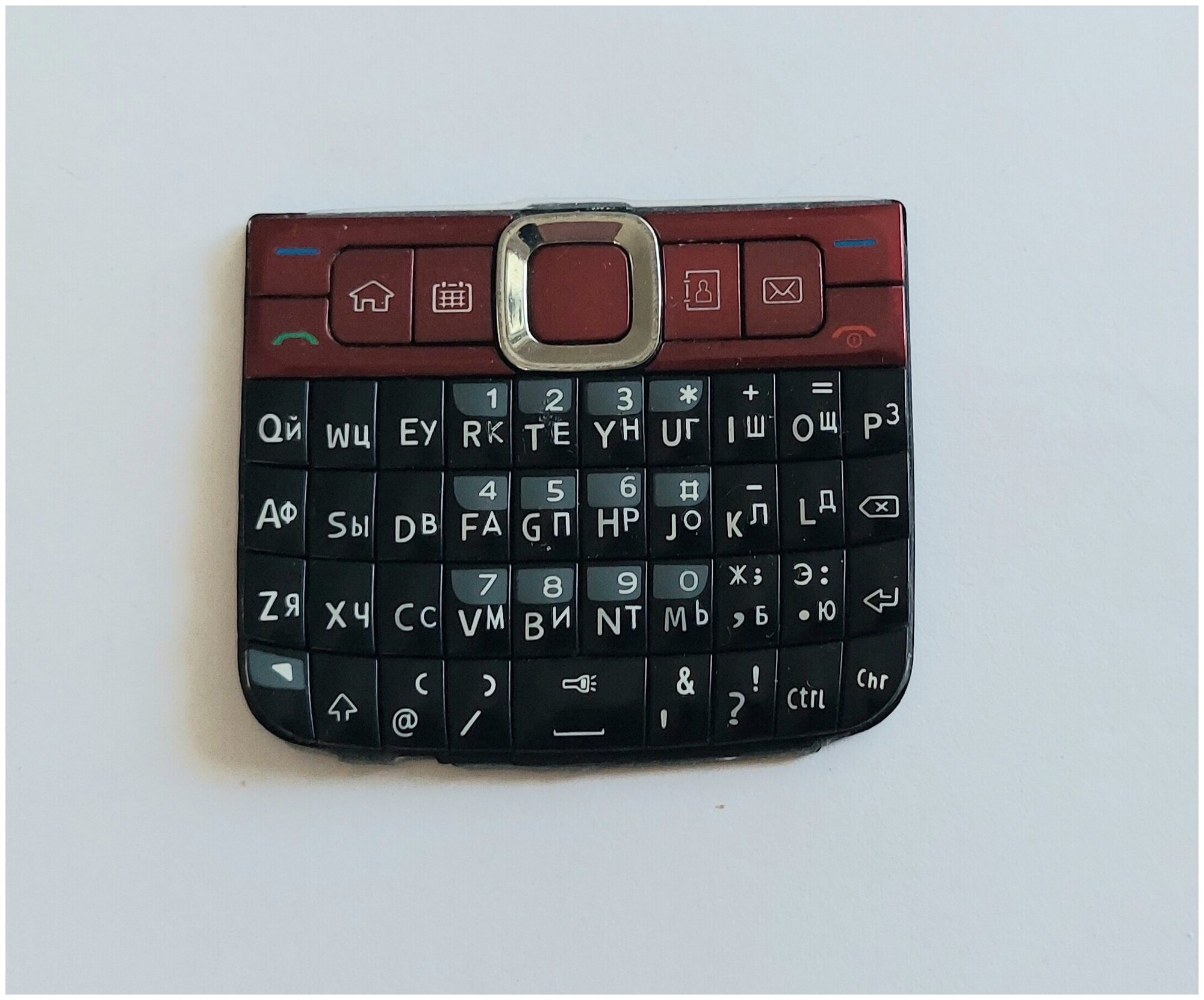 Клавиатура для Nokia E63 черная с красным