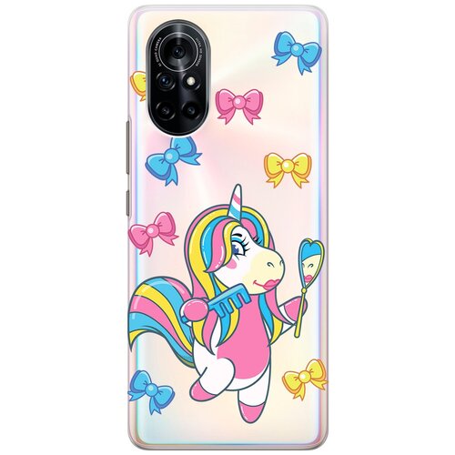 Силиконовый чехол с принтом Lady Unicorn для Huawei Nova 8 / Хуавей Нова 8 силиконовый чехол с принтом lady unicorn для huawei nova 3 хуавей нова 3