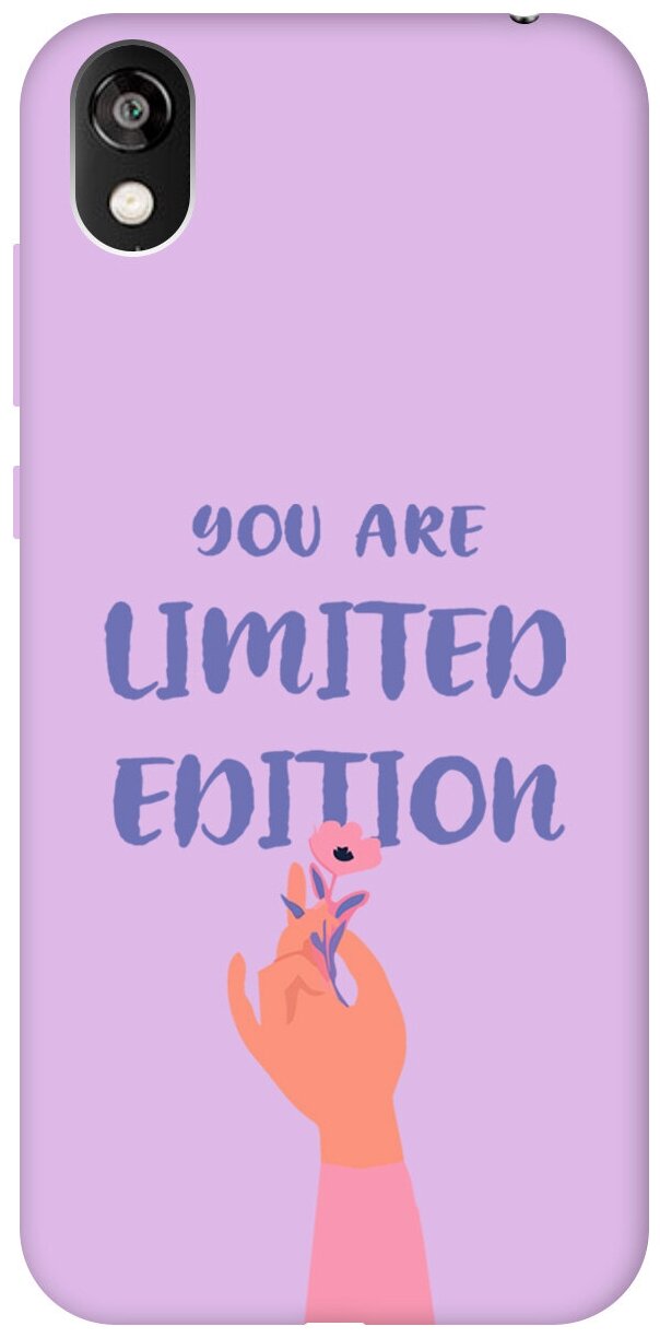 Силиконовый чехол на Honor 8S / Huawei Y5 (2019) / Хуавей У5 2019 / Хонор 8с Silky Touch Premium с принтом "Limited Edition" сиреневый