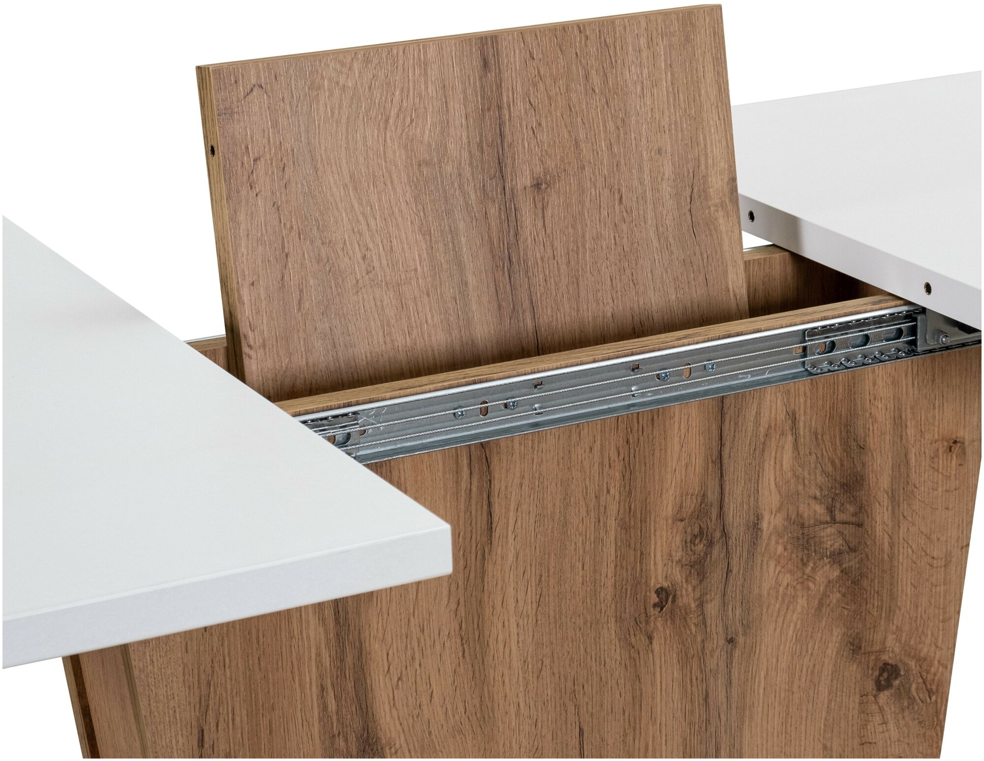 Обеденный стол TetChair Модерн Gent 110 см, белый, дуб вотан - фото №3