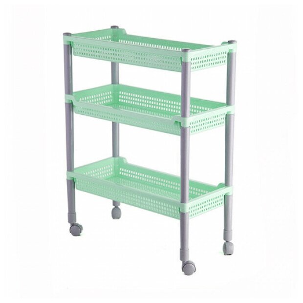 фото Этажерка узкая 3 секционная «Флер» Полимербыт 383