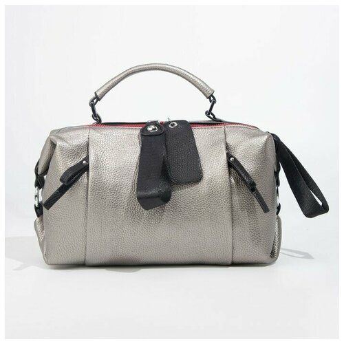 фото Саквояж кнр 2 отдела на молниях, длинный ремень, бронзовый mikimarket