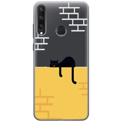 Силиконовый чехол на Huawei Y6P, Хуавей У6Р с 3D принтом Lazy Cat прозрачный чехол gosso 191673w для huawei