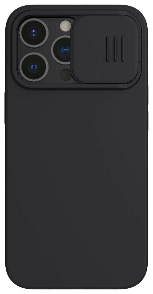 Чехол для смартфона iPhone 13 Pro Nillkin CamShield Silky Silicone Case elegant black силиконовый с защитой камеры