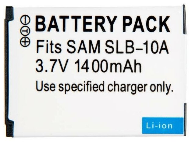 Аккумуляторная батарея для фото и видеокамеры Samsung Digimax ES (SLB-10A) 3,7V 1400mAh Li-ion - фотография № 1