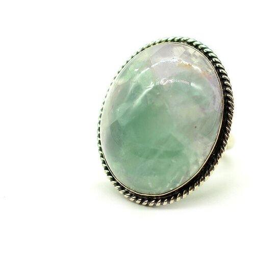 Кольцо Радуга Камня, флюорит, размер 18, зеленый, фиолетовый