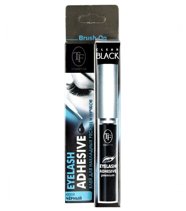 TF Клей для пучков ресниц и накладных ресниц TRIUMPH EYELASH ADHESIVE clear черный 5 мл